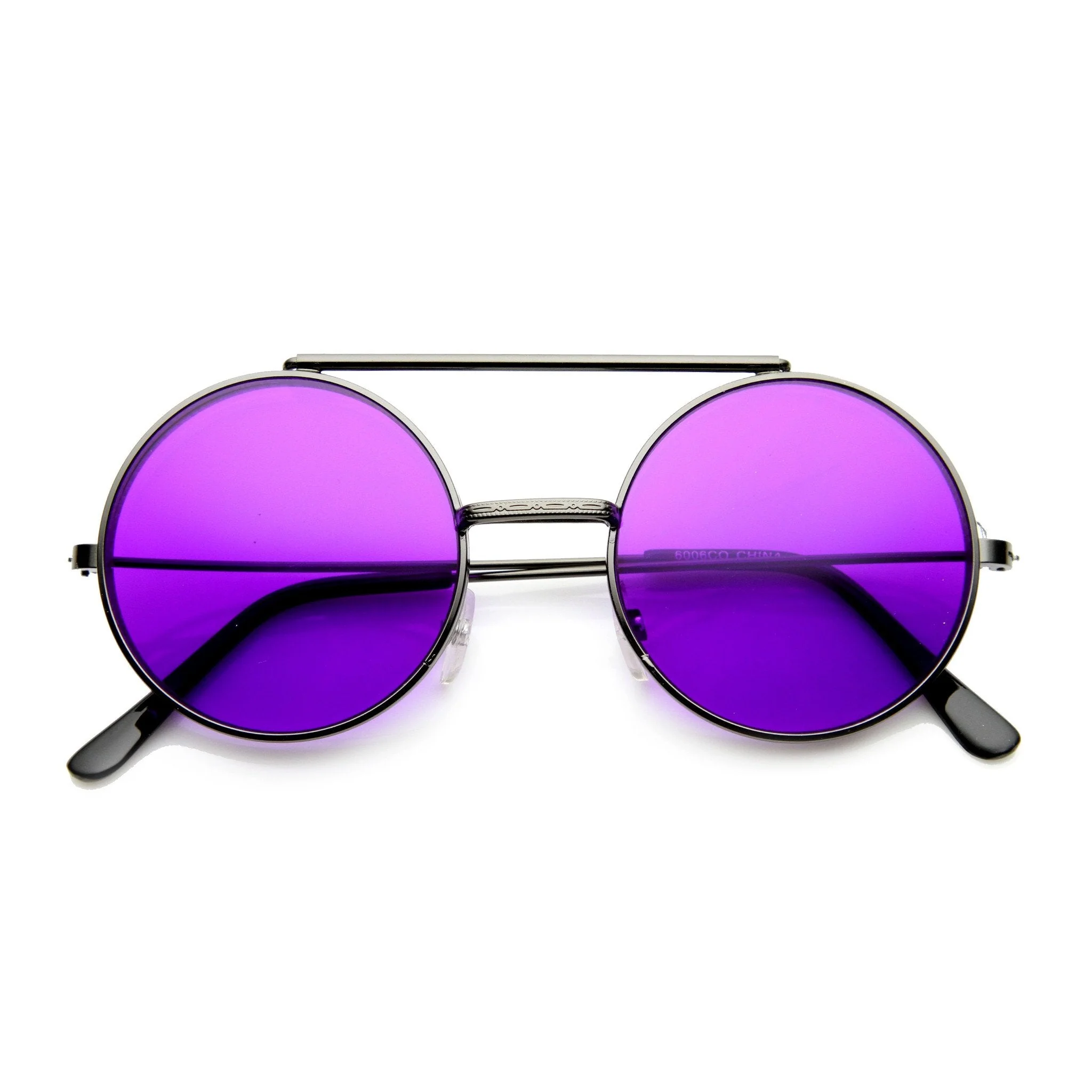 zeroUV Steampunk Vintage Circle Round Flip Up Vintage Sunglasses 8793 - Image 16