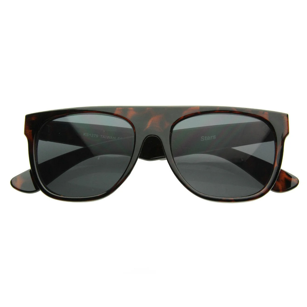 zeroUV Super Flat Block Top Retro Horned Rim Sunglasses 8066 - Image 2