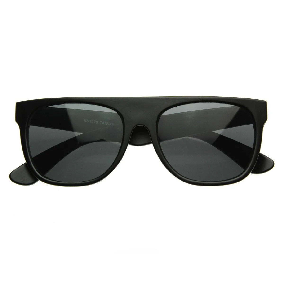 zeroUV Super Flat Block Top Retro Horned Rim Sunglasses 8066 - Image 3
