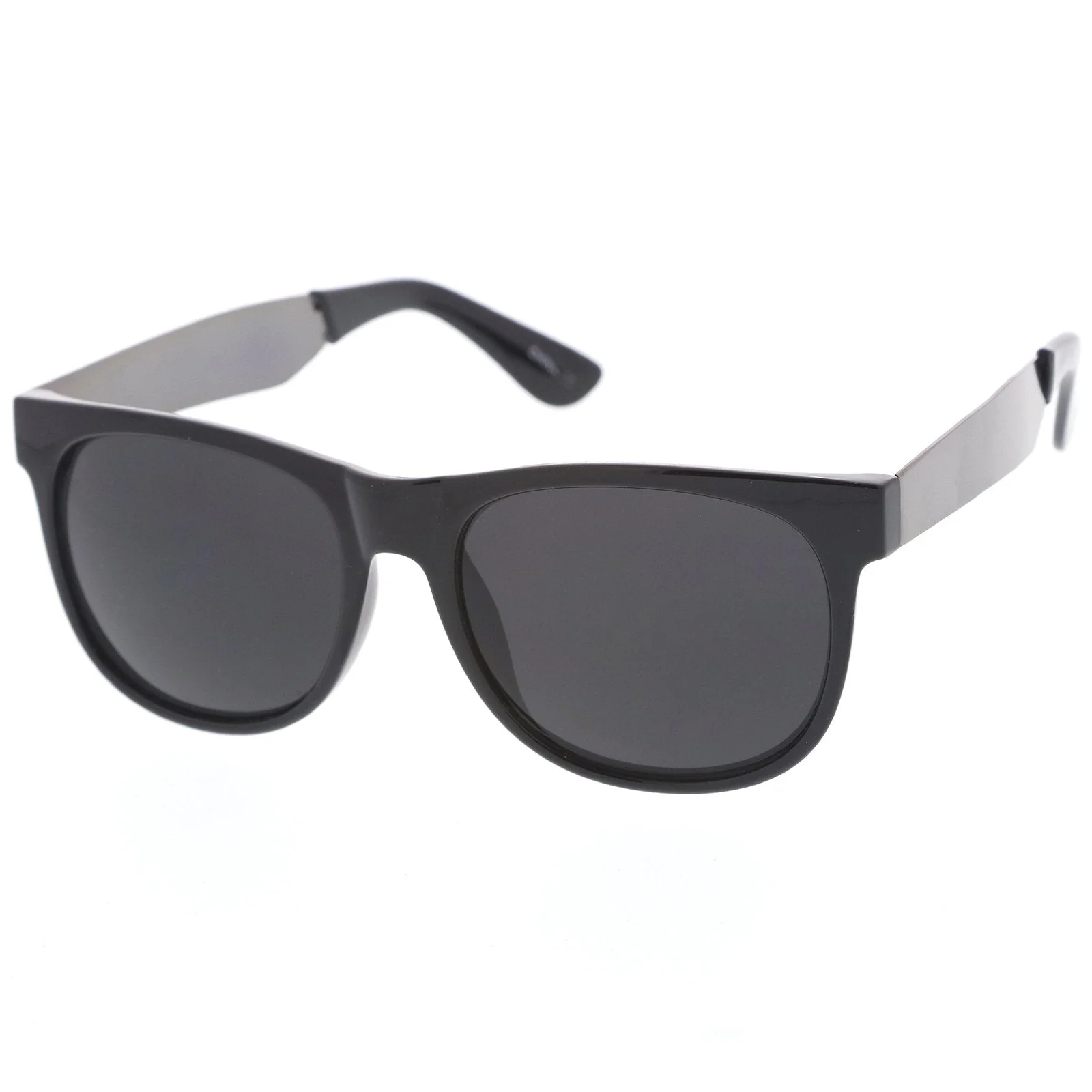 zeroUV Trendy Indie Hipster Super Retro Metal Arm Horned Rim Sunglasses 8687 - Image 10
