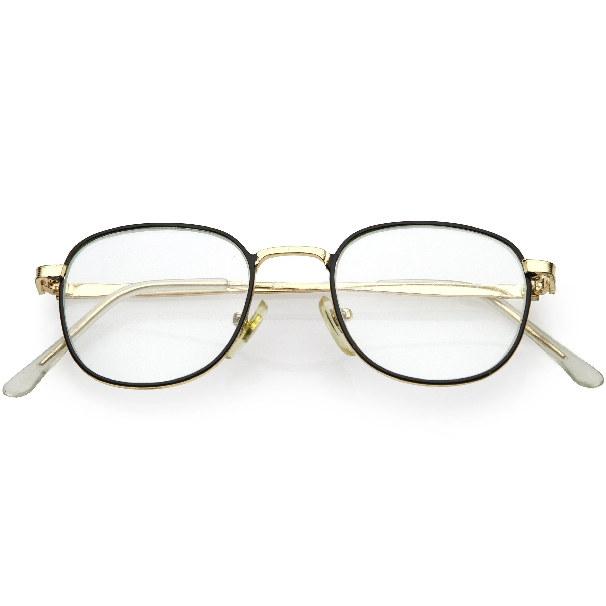 zeroUV True Vintage Dapper Square Clear Lens Glasses C718 - Image 2