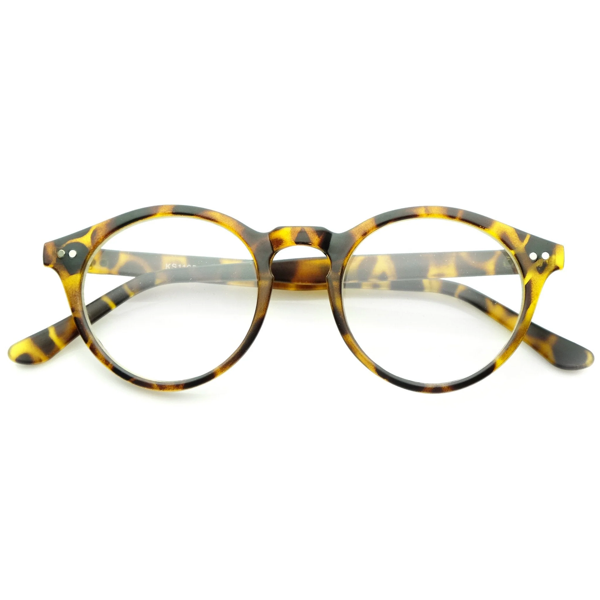 zeroUV Vintage European Clear Lens Small Round Glasses 8403 - Image 11
