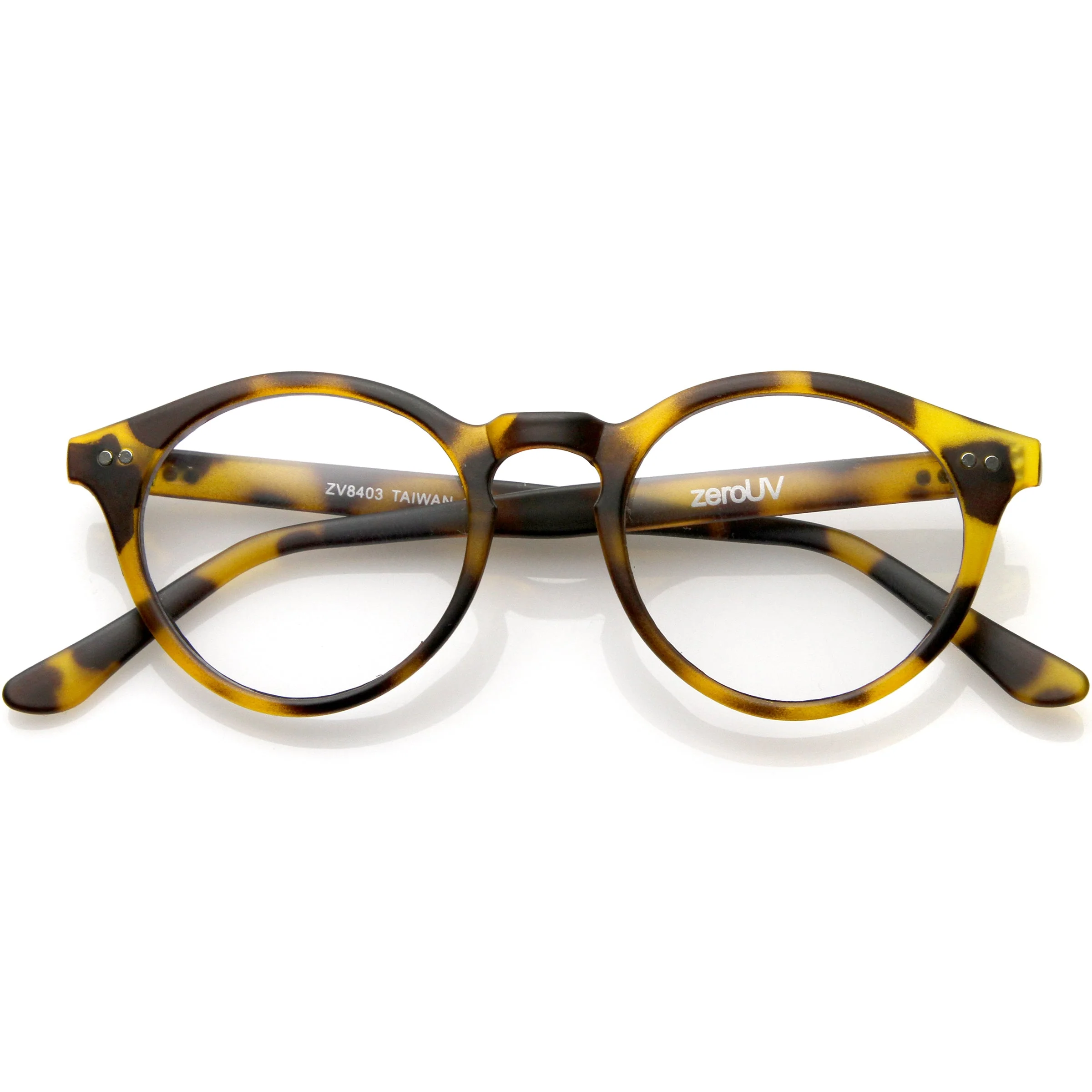 zeroUV Vintage European Clear Lens Small Round Glasses 8403 - Image 15