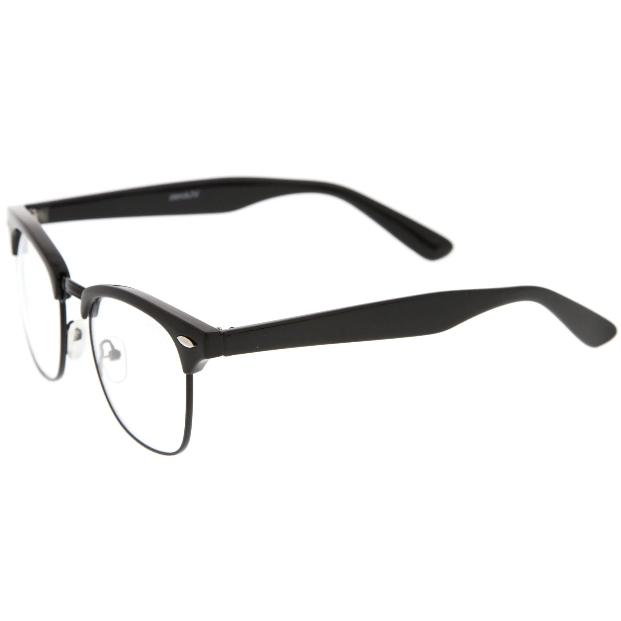 zeroUV Vintage Inspired Classic Horned Rim Half Frame Clear Lens Glasses 2933 - Image 29