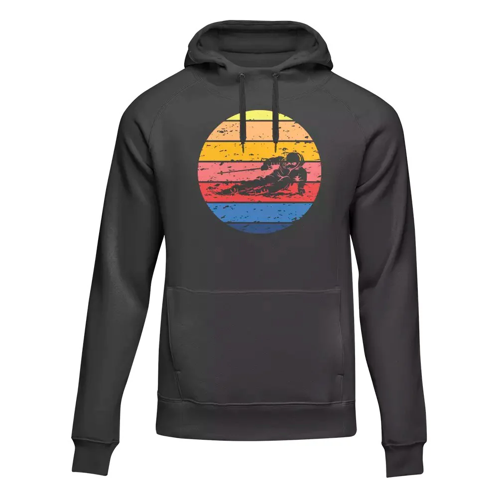 Outdoorzees Vintage Skier Adult Fleece Hoodie