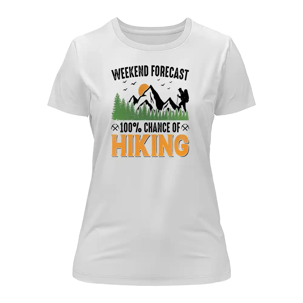 Outdoorzees Weekend Forecast 100% Hiking T-Shirt for Women - Image 4