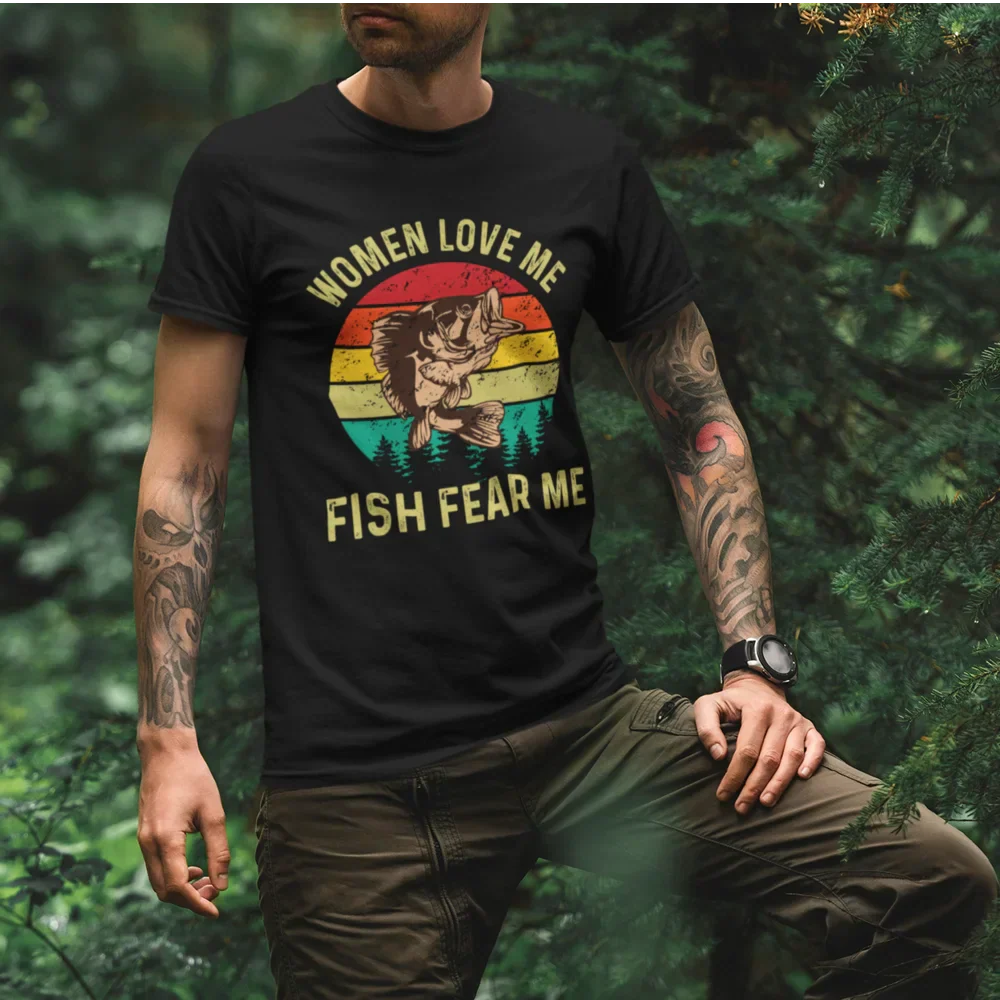 Outdoorzees Women Love Me Fish Hate Me Man T-Shirt - Image 3