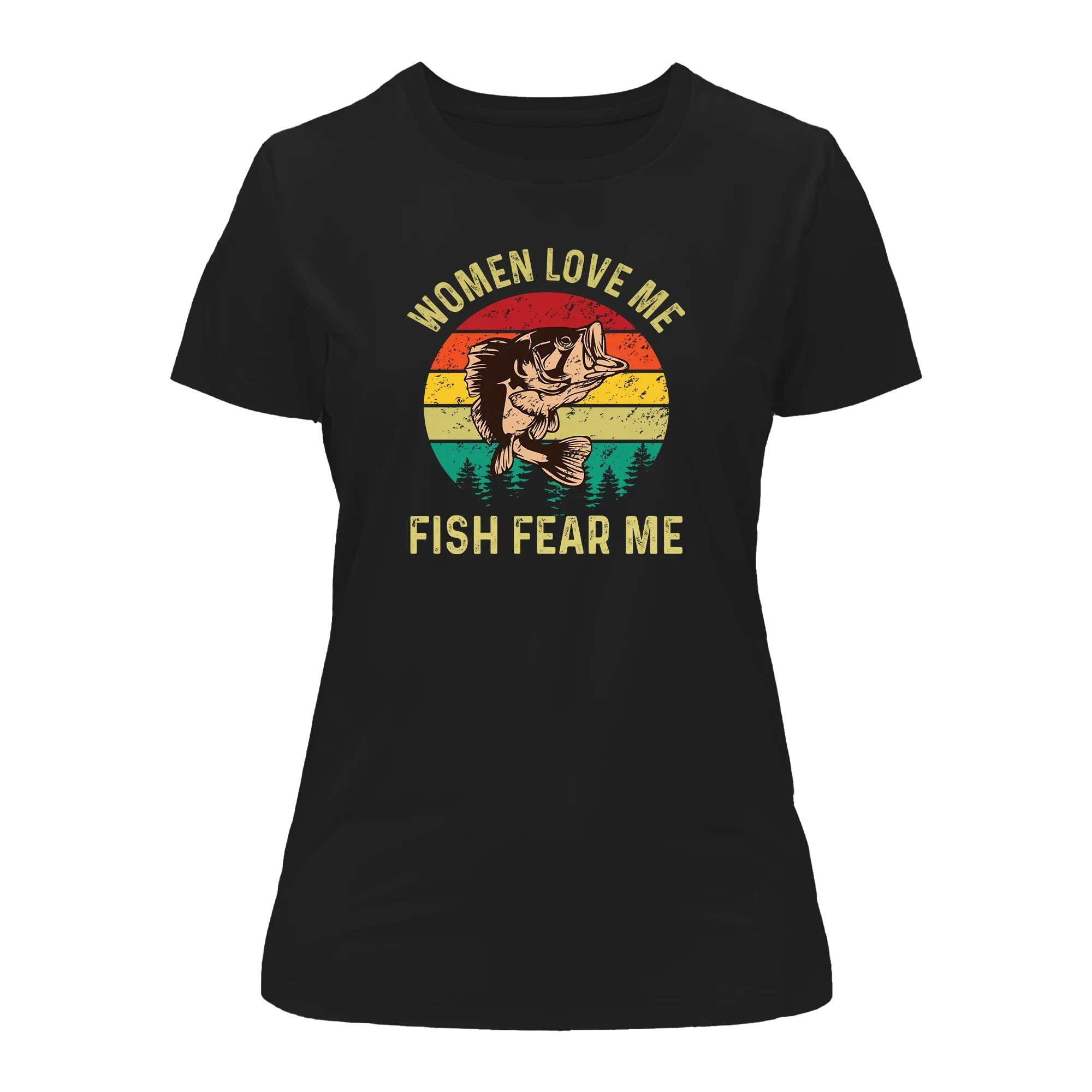 Outdoorzees Women Love Me Fish Hate Me T-Shirt for Women