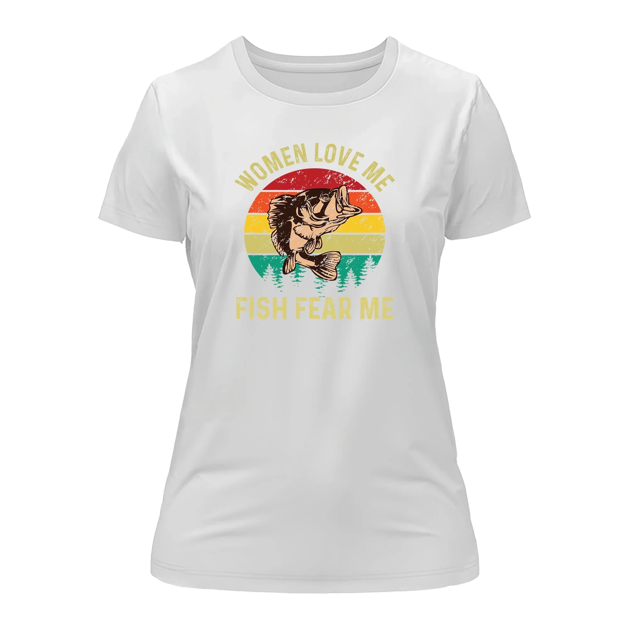 Outdoorzees Women Love Me Fish Hate Me T-Shirt for Women - Image 2