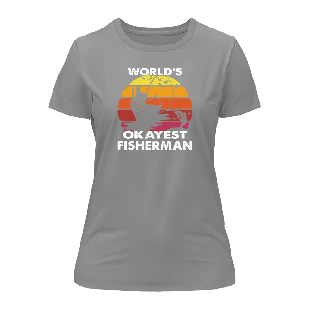 Outdoorzees World's Okayest Fisherman T-Shirt for Women - Image 2