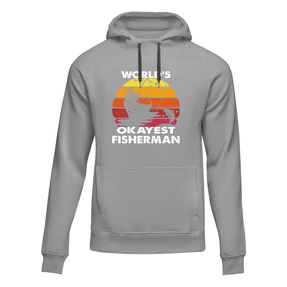 Outdoorzees World's Okayest Fisherman Unisex Hoodie