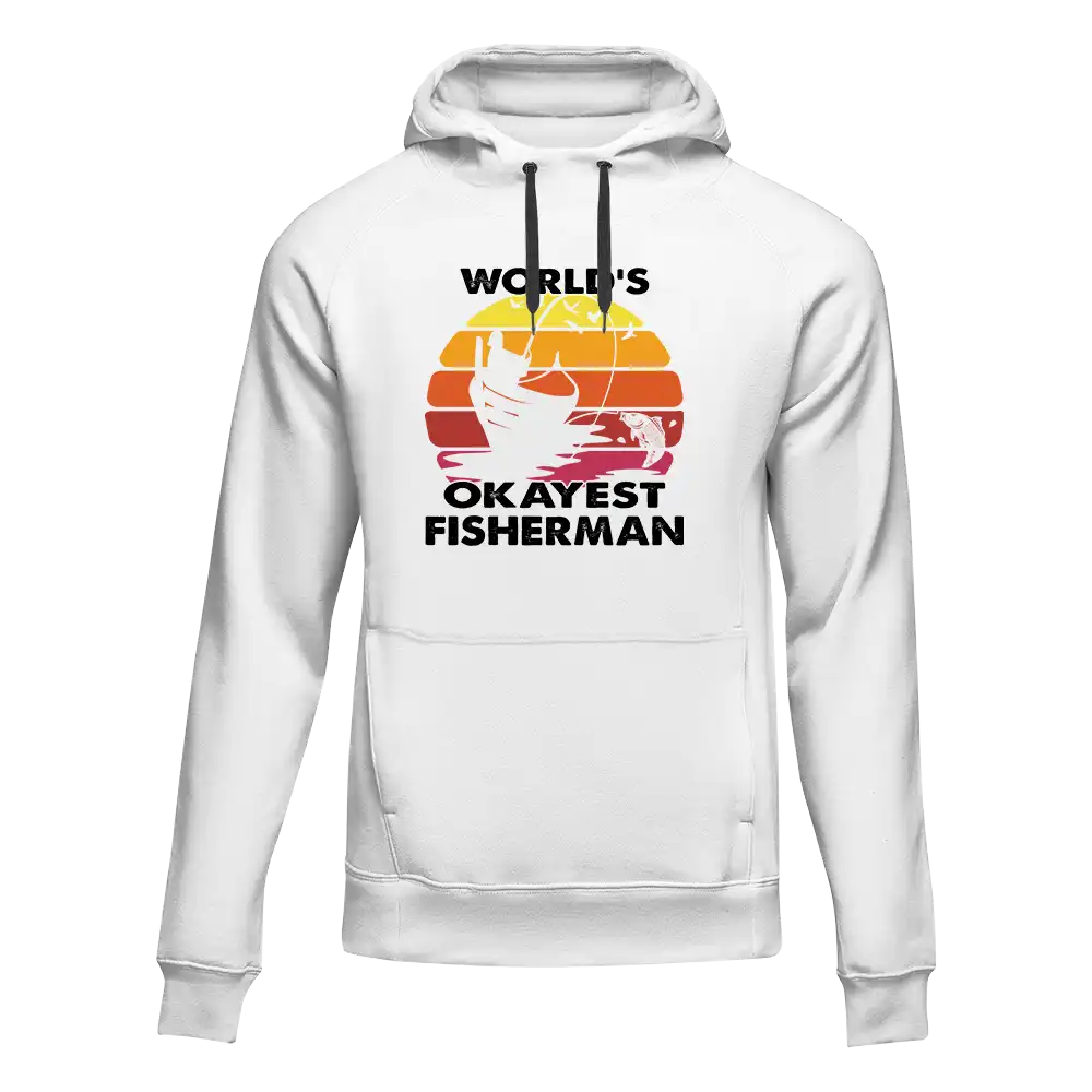 Outdoorzees World's Okayest Fisherman Unisex Hoodie - Image 3