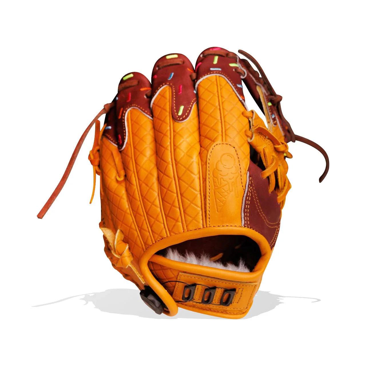 Resilient SFBL Youth Ball Glove - Ice Cream glove (Chocolate with Sprinkles) - Image 2